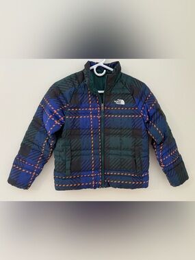 The North Face Boys Puffer Jacket Plaid Sz 10